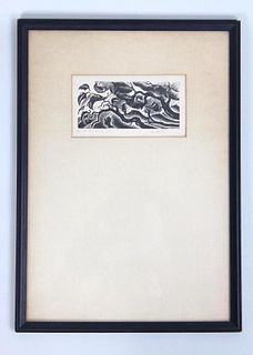 Clare Leighton Wood Engraving "The Wind & The Rain", Signed 23/30