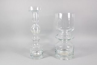 Pair of Modernist Glass Vases, Nanny Still for Riihimaen Finland