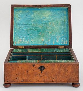 English Regency Elmwood Work Box, ca. 1820