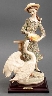 Giuseppe Armani "Girl with Swan" Porcelain Figure