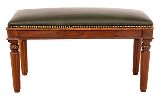 Late Victorian Upholstered Bench