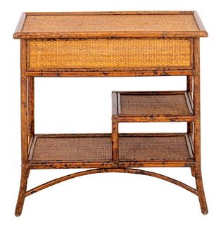 Aesthetic Movement Rattan and Wicker End Table