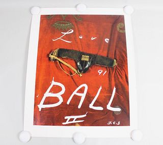 Julien Schnabel Signed Love Ball 1991 Ltd Ed 222/500 Silkscreen Print