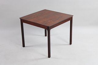Mid Century Modern Rosewood Side Table Beveled Legs