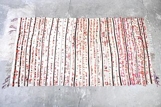 Striped Modern Moroccan Rug, 4'x9'