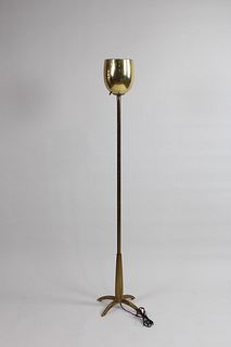 Stiffel Brass Tulip Shade Floor Lamp, Hollywood Regency