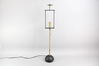 Isamu Noguchi Akari Table Lamp, Bamboo and Iron, no shade
