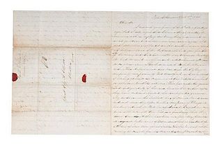 Fort Atkinson, Wisconsin, Detailed Letter Referencing Indian Attacks & Movement of Winnebago Indians 