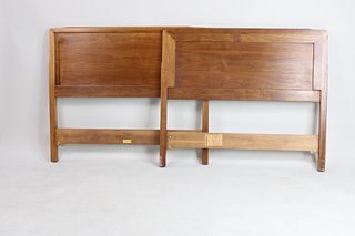Mid Century Modern Dunbar Twin Bed Headboard & Footboard