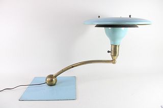 Mid-Century Modern Wheeler Atomic Flying Saucer Desk Lamp