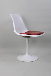 Mid Century Modern Tulip Chair with Vinyl Cushion