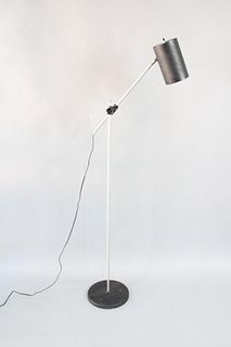 Mid-Century Modern Adjustable Black Metal Floor Lamp, J.Hoogervorst
