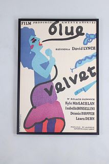 Blue Velvet David Lynch 1987 Polish Film Movie Poster by Jan Mlodozeniec, Framed