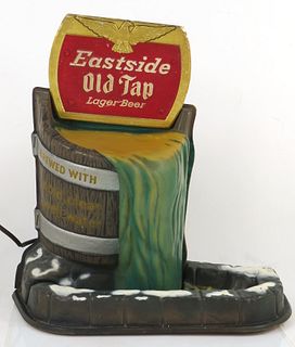 1964 Eastside Old Tap Beer Barrel Waterfall Motion Sign Motion Sign Los Angeles California