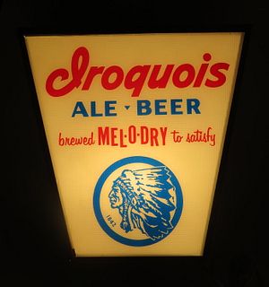 1960 Iroquois Indian Head Ale-Beer Fantasy Illuminated Sign Buffalo New York