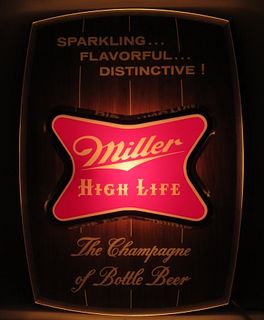 1960 Miller High Life Beer Sign Milwaukee Wisconsin