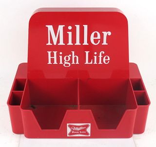 1960 Miller High Life Beer Napkin Caddy Backbar Sign Milwaukee Wisconsin