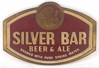 1957 Silver Bar Beer & Ale Plastic Sign Tampa Florida