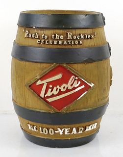 1959 Tivoli Beer Chalk Barrel Plaster sign Denver Colorado