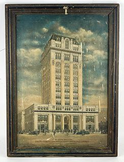 1920 Provident Insurance Co. Oilette Chattanooga Tennessee Indoor Sign 
