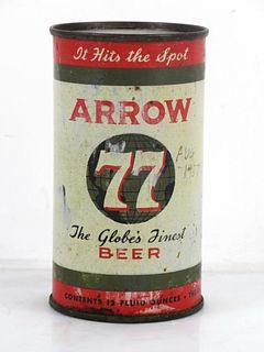 1961 Arrow 77 Beer 12oz 32-08.3 Flat Top Can Baltimore Maryland