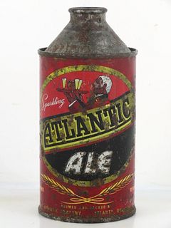1950 Atlantic Ale 12oz 150-24 High Profile Cone Top Can Atlanta Georgia