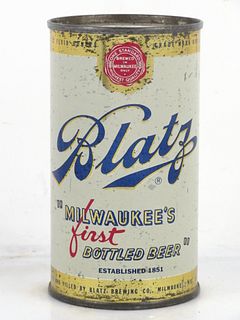 1950 Blatz Beer 12oz 39-10 Flat Top Can Milwaukee Wisconsin
