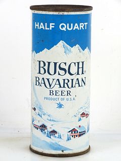 1961 Busch Bavarian Beer 16oz One Pint T227-12 Flat Top Can Los Angeles California