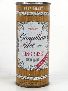 1960 Canadian Ace Beer 16oz One Pint 227-24 Flat Top Can Chicago Illinois
