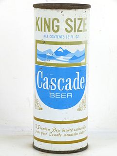 1963 Cascade Beer 16oz One Pint 227-27 Flat Top Can Portland Oregon