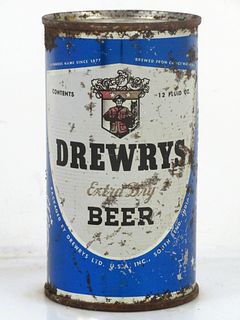 1956 Drewrys Extra Dry Beer Cancer/Leo 12oz 56-29 Flat Top Can South Bend Indiana