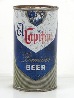 1958 El Capitan Premium Beer 12oz 59-19 Flat Top Can Oakland California