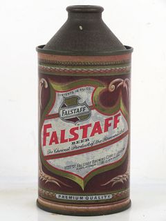 1950 Falstaff Beer 12oz 161-29 High Profile Cone Top Can Omaha Nebraska