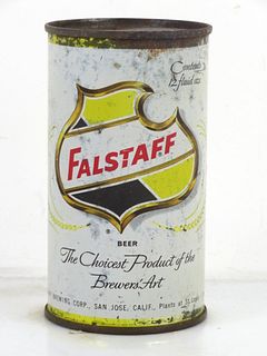 1958 Falstaff Beer 11oz 61-32 Flat Top Can San Jose California