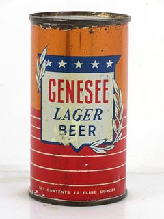 1962 Genesee Lager Beer (touched up) 12oz 68-30 Flat Top Can Rochester New York