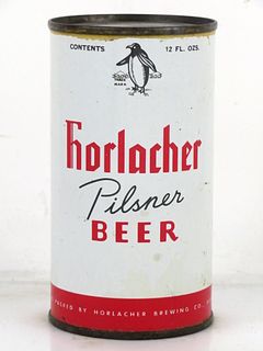1961 Horlacher Pilsner Beer (23-A) 12oz 83-26.1a Flat Top Can Allentown Pennsylvania