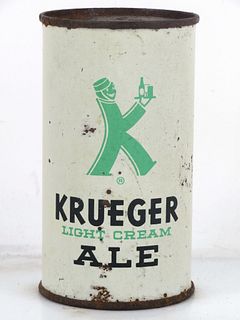 1952 Krueger Light Cream Ale 12oz 89-36 Flat Top Can Newark New Jersey