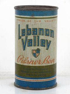 1951 Lebanon Valley Pilsner Beer 12oz 91-06 Flat Top Can Lebanon Pennsylvania
