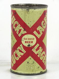 1956 Lucky Lager Beer 12oz 93-18.3 Flat Top Can San Francisco California
