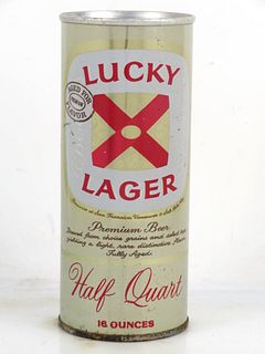 1969 Lucky Lager Beer 16oz One Pint T155-22 Ring Top San Francisco California