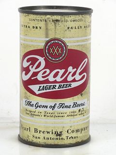 1957 Pearl Lager Beer 12oz 112-39.2a Flat Top Can San Antonio Texas