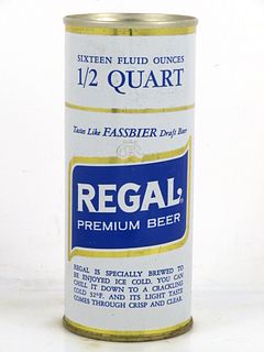 1968 Regal Premium Beer (NB-812) 16oz One Pint T162-30 Ring Top Miami Florida