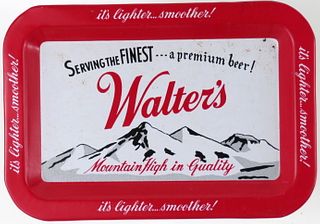 1963 Walter's Beer Tip Tray Pueblo Colorado