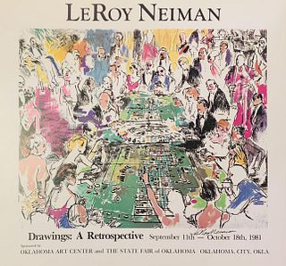 Leroy Neiman Hand signed offset lithograph "Roulette"