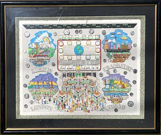 Charles Fazzino Limited Edition 3D Construction "Money Makes the world go round"