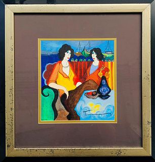 Itzhak Tarkay  Limited Edition Serigraph  "At the Port "