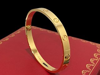 Cartier 18K Yellow Gold Love Bracelet Size 19
