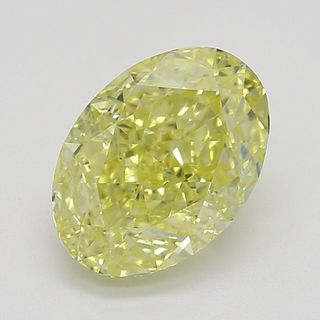 1.01 ct, Natural Fancy Intense Yellow Even Color, SI1, Oval cut Diamond (GIA Graded), Appraised Value: $18,100 