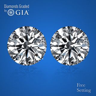 6.02 carat diamond pair, Round cut Diamonds GIA Graded 1) 3.01 ct, Color E, VS1 2) 3.01 ct, Color F, VS1. Appraised Value: $519,100 