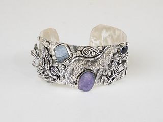 Sterling Silver Designer Cuff Bracelet